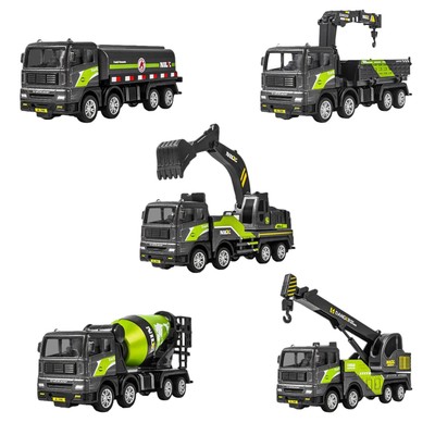 Camion Grue 1/60 En Alliage PP – Bras Extensible Et Pliable – Jouet éducatif – Détails Réalistes – 13,5 X 4,7 X 8 Cm