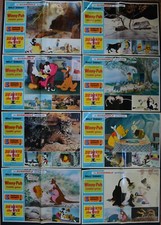 SET DI 8 FOTOBUSTA  3 CARTONI ANIMATI WINNY PUH DESERTO CHE VIVE WALT DISNEY