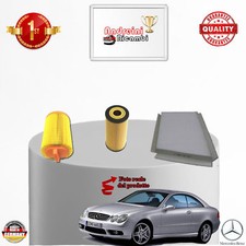 KIT TAGLIANDO 3 FILTRI MERCEDES CLASSE CLK 200 KOMP. 120KW 163CV DAL 2004 ->2006
