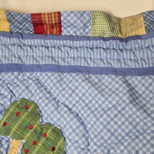 CARTER’S TRUCK CARS BOAT DOG Quilt Baby Blanket Comforter 45 X 35 Blue Padded - Picture 3 of 24