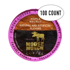 Moose Munch Coffee, Maple Walnut, 100 Single Serve Cups