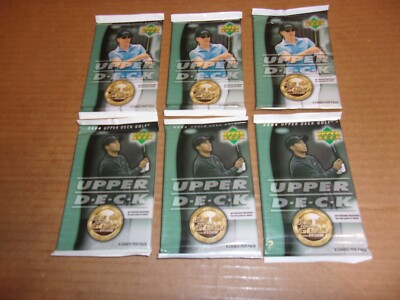Seven 2004 Upper Deck Golf Sealed Packs Tiger Woods Go for the Gold Nice No Box