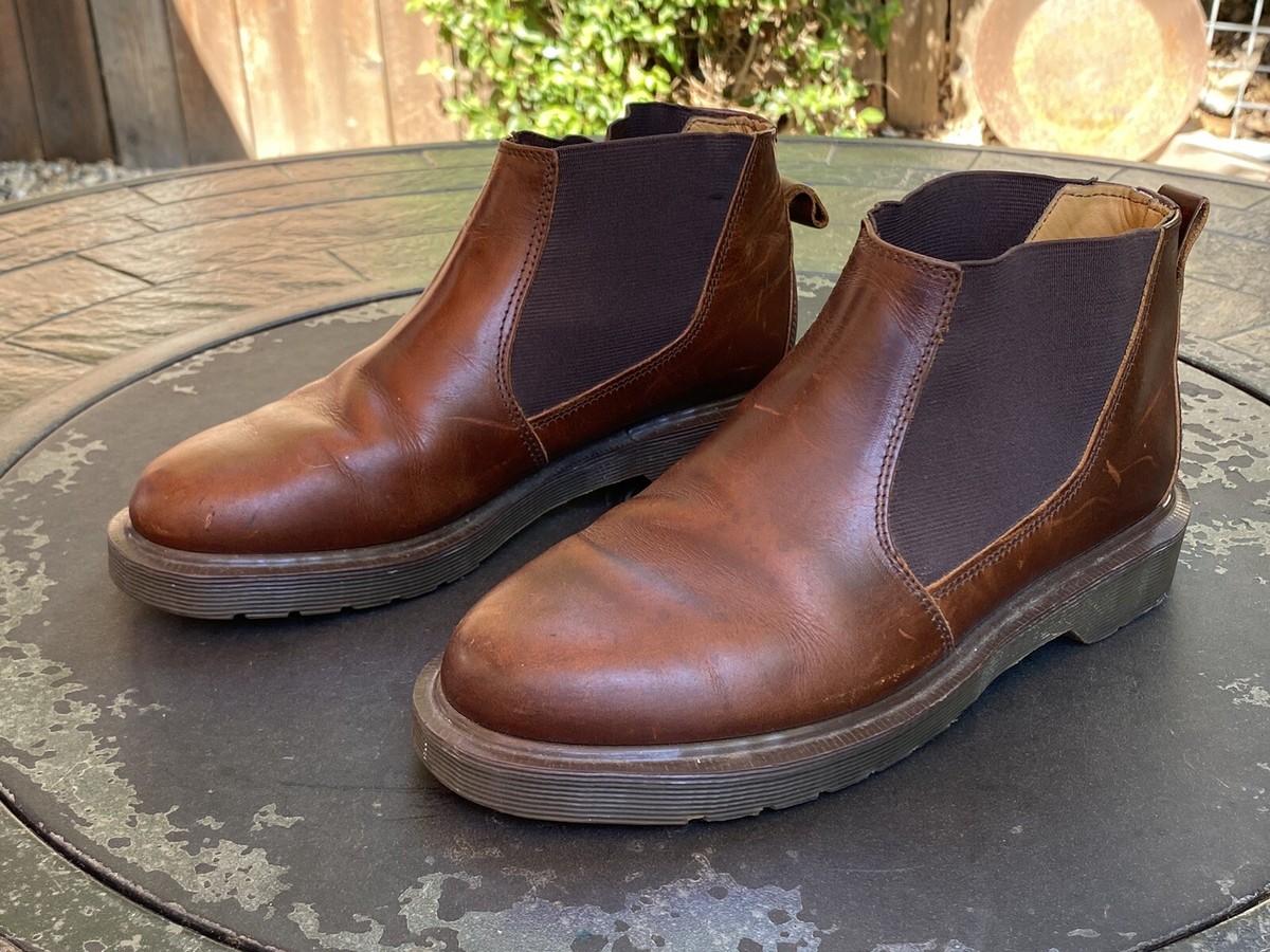 Dr. Martens Brown Leather Chelsea Boots Size UK 6 Mens US 7 Made 