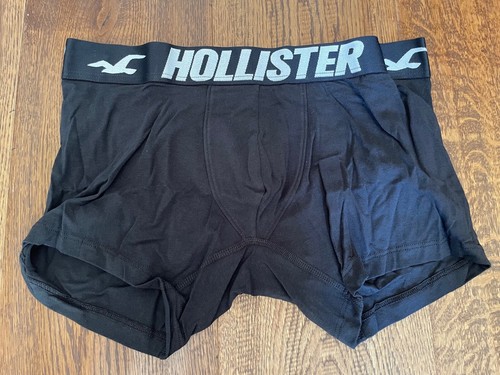 Hollister Men's Boxer Brief Classic Fit (M) Black Comfy Stretch Knit Fabric