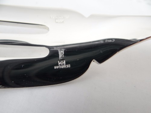 CHRISTOFLE MAROT Silver Plated Serving Fork - 10.04" New- Fourchette à Servir - Picture 7 of 11