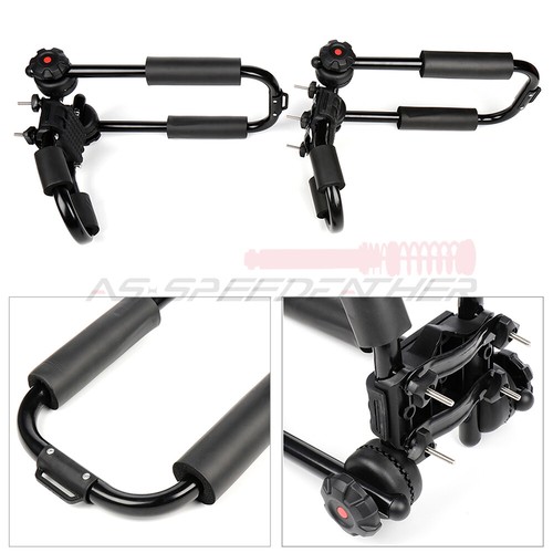 Black Cross Bar + 4 x Canoe Kayak Rack J Bar For 2013-2018 Mitsubishi Outlander - Bild 9 von 11