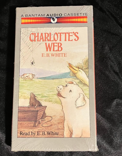 Charlotte's Web Audio Kassetten (2 Kassetten) gelesen von E.B. Weiß Neu & Versiegelt!