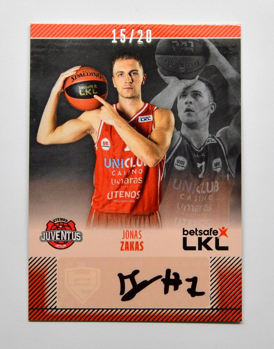 2023-24 H&C LKL Basketball Autograph #JUV-A03 Jonas Zakas 15 2023-24 H&C LKL Basketball Autograph #JUV-A03 Jonas Zakas 15