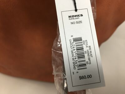 Sonoma Darcy Leather Zip Closure Backpack W/Braided Strap, Size OS -Brown/Orange Sonoma  main image 2
