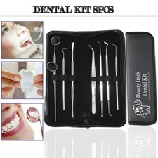 Dental Teeth Cleaning Kit Pouch Dentist Floss Plaque Remover Care Tooth Scraper
