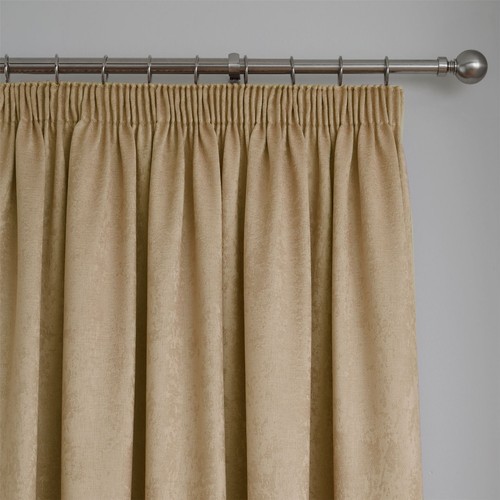 Pencil Pleat Curtains 100% Polyester Galaxy by Fusion in Ochre - Picture 2 of 3