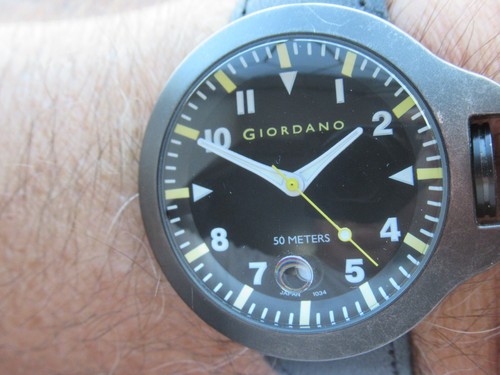 Giordano 1034-2115 limited edition unique military design cyclops date at six GC - Picture 10 of 23
