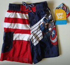 Disney Store Marvel Captain America Swim Trunks 3 with UPF 50
