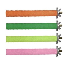 Hamiledyi Parrot Perch Stand Toy Bird Cage Perch ToyNatural Paw Grinding Stic...
