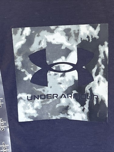 Under Armour Tech Print Fill Short Sleeve Mens Large Blue Camo New 1385980-410 - Picture 3 of 7