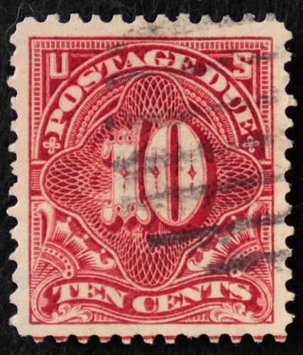 U.S. Used Stamp Scott #J42 10c Postage Due, Superb. Large Margins. A Gem!