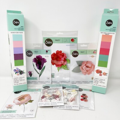 Sizzix Thinlits Die Cut Bundle Flowers & Sculpting Foam Variety Lot