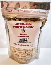 Ashwagandha Capsules - Paisley Farm and Crafts - Made Fresh On Demand!