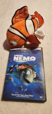 Disney Pixar Finding Nemo Small Clown Fish Plush Toy And DVD Movie