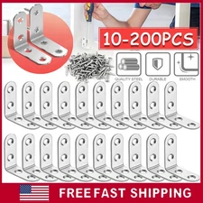 1.5'' Heavy Duty L Shape Steel Corner Brace 90° Right Angle Bracket w/Screws 