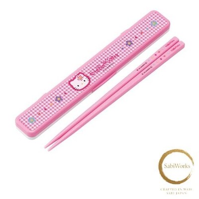 New Skater Chopsticks and Chopstick Case Set for Adults Antibacterial 18cm