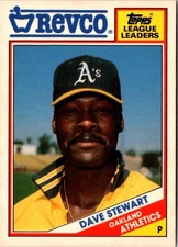 1988 Topps Revco League Leaders Dave Stewart #29 Oakland Athletics Baseball Card