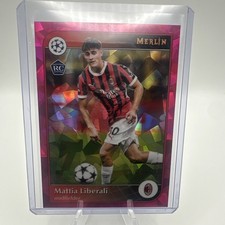 2025 Topps Merlin Mattie Liberali RC Pink Cracked Refractor  /125 AC Milan #108