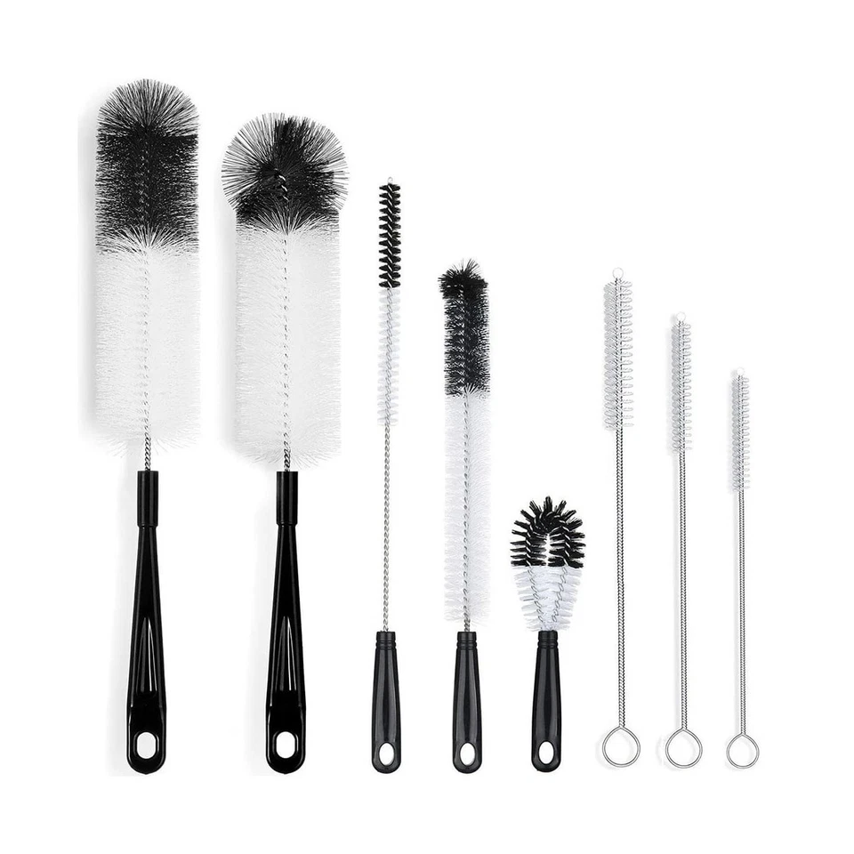 Conjunto de escova de mamadeira reutilizável 8 peças para frasco de copo limpeza de mamadeira uso na cozinha - Imagem 2 de 4