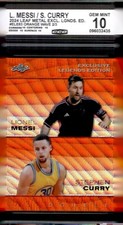 2024 Leaf Metal Excl. Lgnds. Ed. L. Messi / S. Curry #ELE83 Orange Wave 2/3