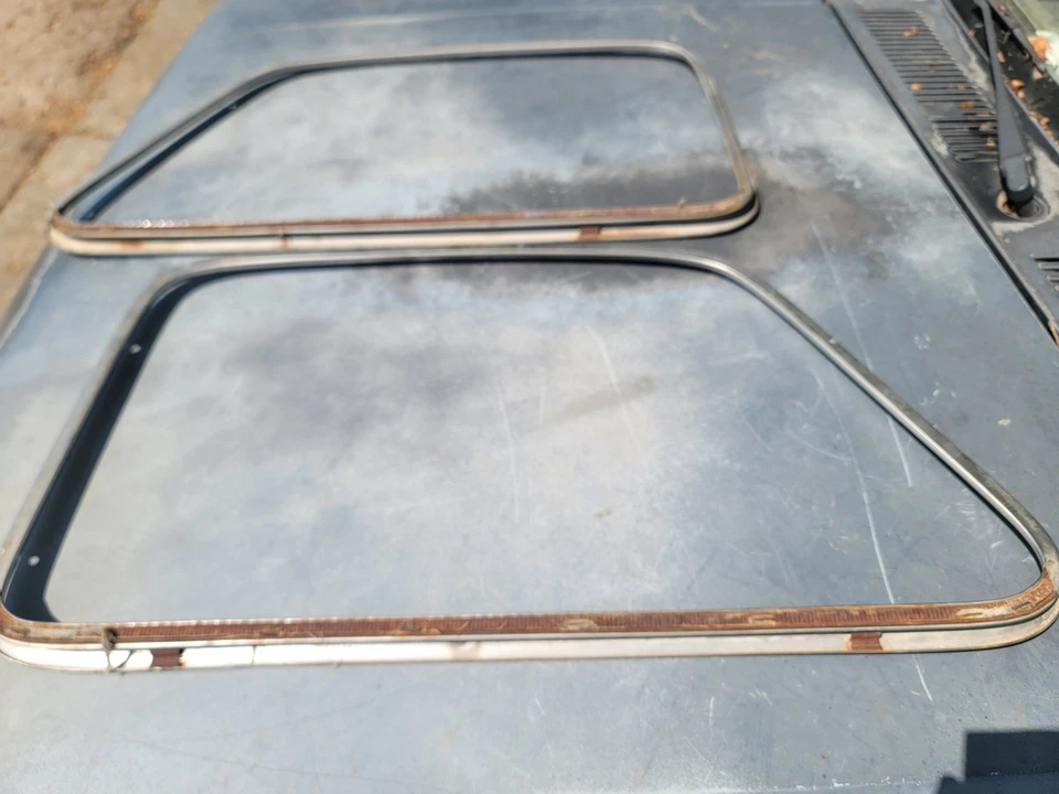 1947 1948 1950 Chevy GMC Truck STAINLESS DOOR WINDOW GARNISH MOLDINGS Original Foto 4 de 4