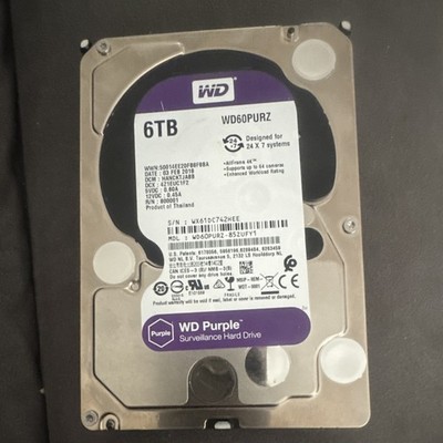 Western Digital WD Purple 6TB 3.5'' SATA III 5400RPM 64MB AllFrame WD60PURZ