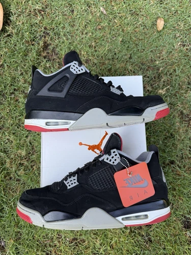Nike Air Jordan 4 Retro OG Mid Bred 2019 Size 12, Black Red