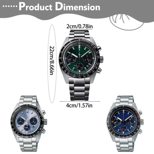 Reloj Seiko Spirit Cronógrafo Hombre Automático Mecánico Luminoso Buceo - Imagen 14 de 17
