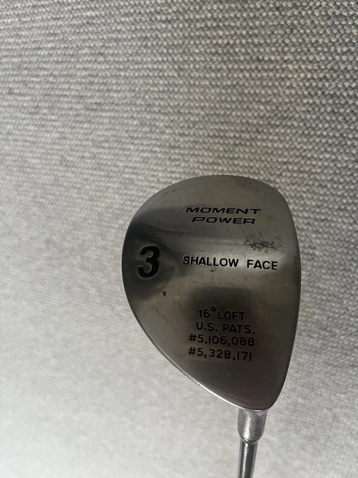 2 Vintage Utility Golf Clubs Texas Classic D Iron & Moment Power 3W - Image 3 of 4