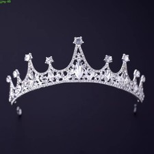 CZ Crystal Crown Wedding Bridal Queen Princess Prom Performance Hair Accessory