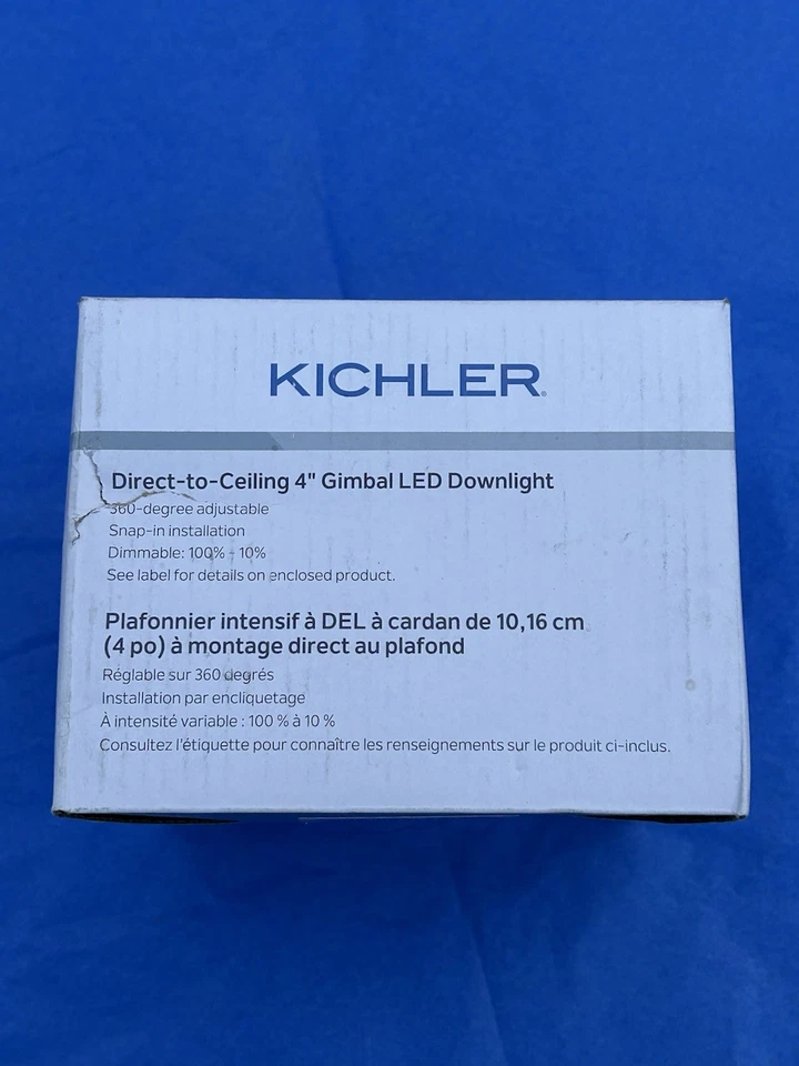 "Downlight cardán redondo de 4"" directo al techo Kichler DLGM04R3090WHT de 1 pieza" Foto 2 de 4