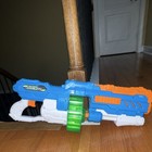 Dart Zone Super Drum Foam Dart Blaster w/ Green Rotating Drum, Blue/Orange — photo 2
