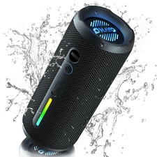 Portable Bluetooth Speaker, Wireless Bass Speaker with 24W Loud Sound, IPX7 W...