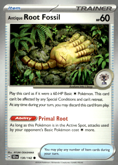 Antique Root Fossil Common SV07: Stellar Crown 130/142 NM