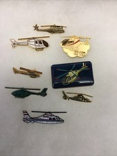 Lot Of 8 Helicopter Lapel Pins Eurocopter New...