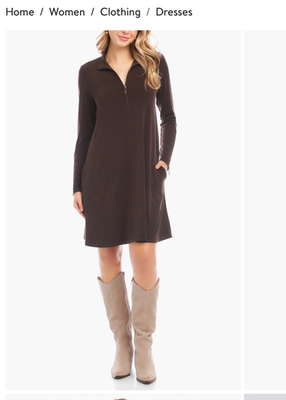 white christmas dresses Faux Wrap Midi Dress main image 0