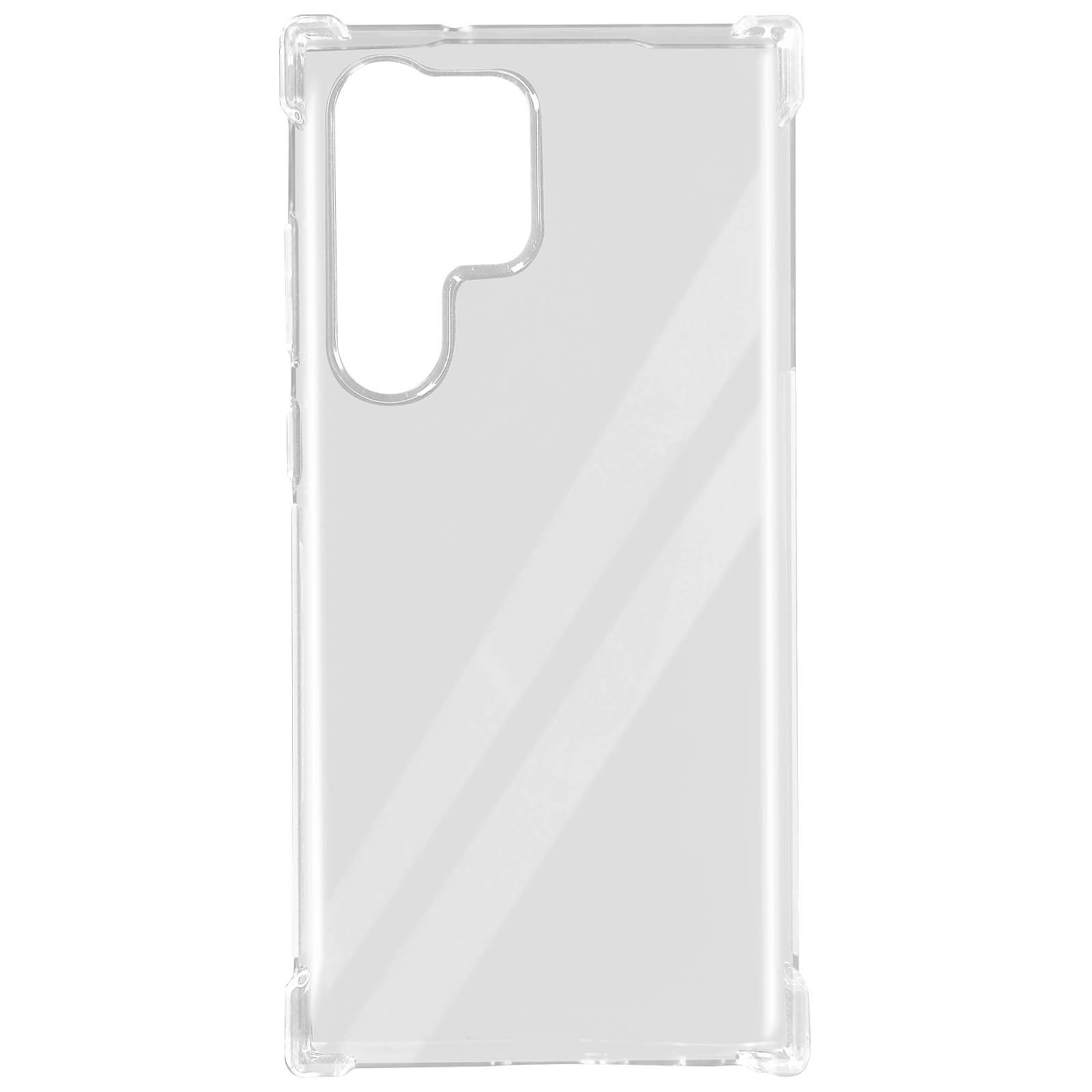 Coque Galaxy S23 Ultra en silicone transparent avec coins renforcés antichoc