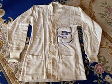 Vintage 50s University Wool Varsity Letterman SPEECH Cheer Cardigan Sweater 36