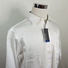 NWT Kenneth Cole Reaction 17 17.5 36/37 Slim Fit Non Iron Dress Shirt White
