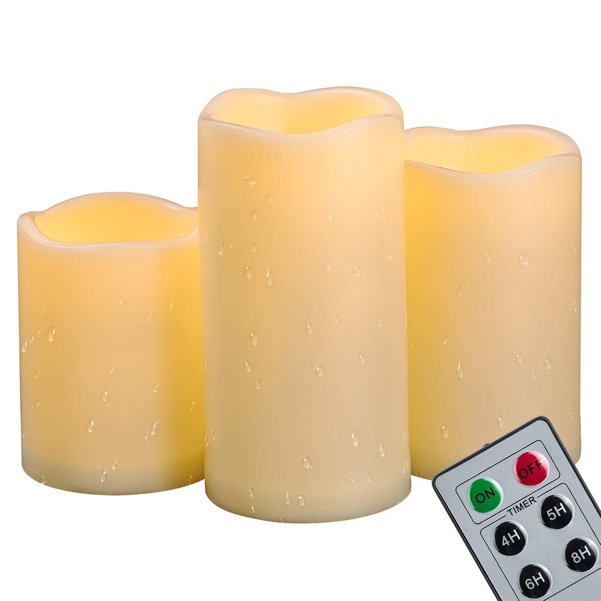 Bougies pilier à LED étanches pour illuminer vos soirées d'été sur la terrasse
