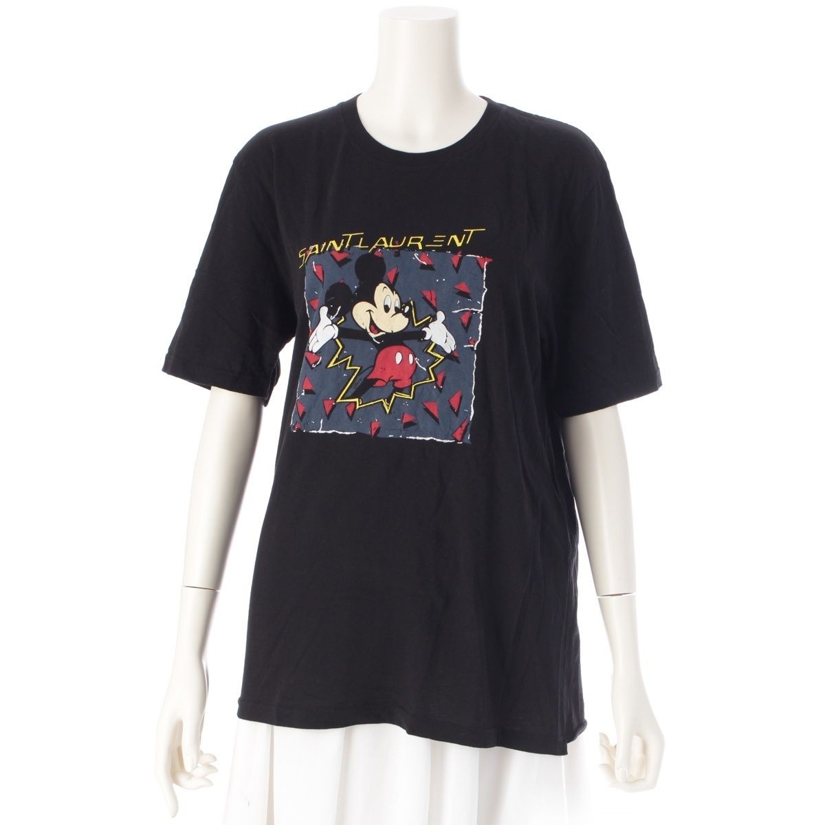 T shirt Saint Laurent cotone Disney Topolino manica corta colore nero TAGLIA XS