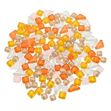 Glass Mosaic Tiles Irregular Tiny Ceramic Mosaic Glass Rose White Yellow