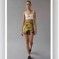 B1 NWT Urban Outfitters Y2K Notched Pelmet Retro Mini Skirt Sz L