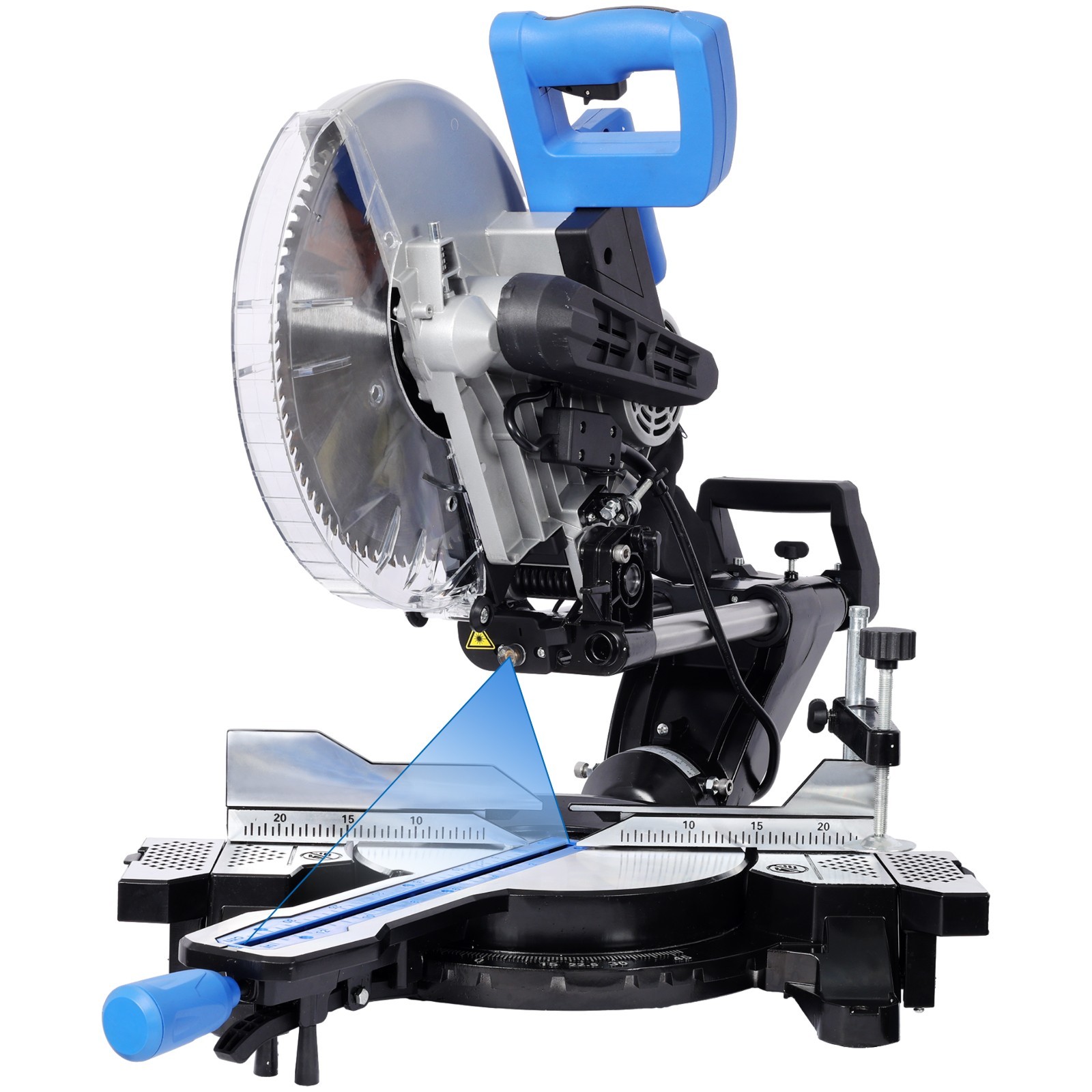 12Inch Sliding Miter Saw, Dual Bevel Laser Guide, 4.2x13" Cu