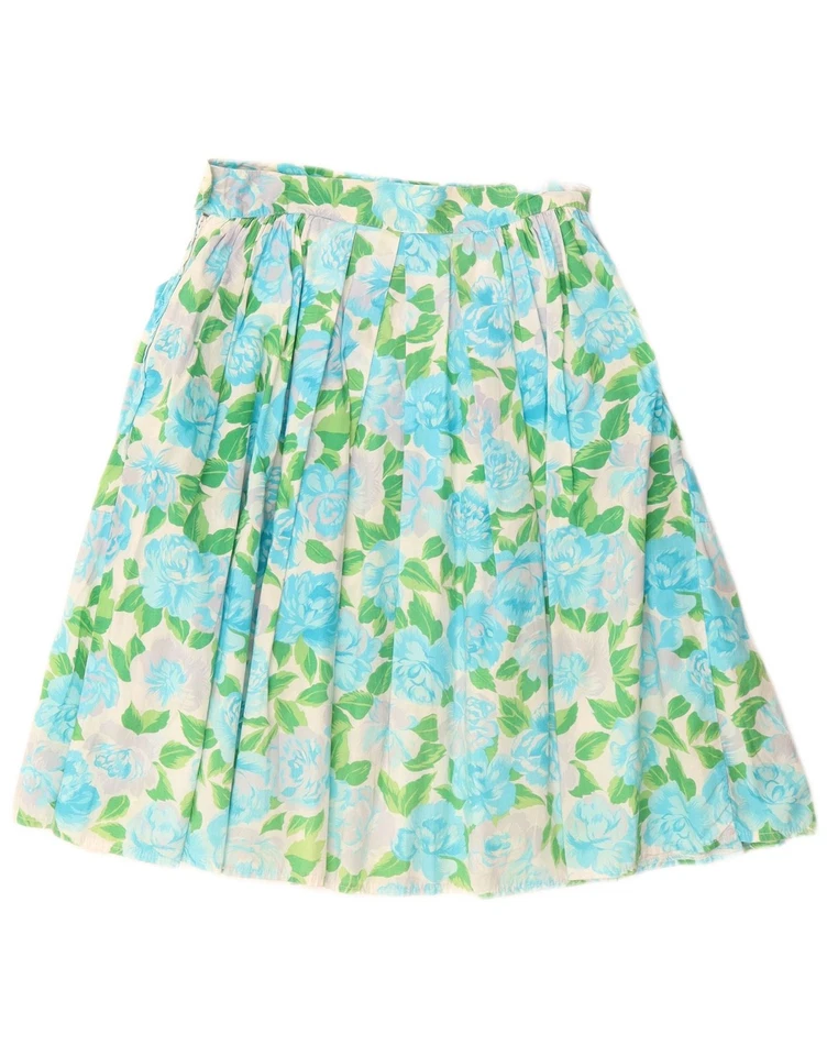 Falda plisada para mujer Benetton IT 44 mediana W28 multicolor floral DF03 Foto 2 de 3